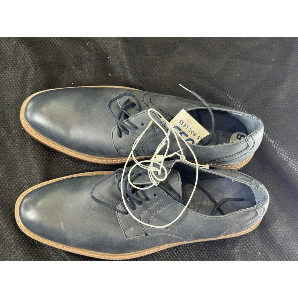 Men's‎ Perry Ellis Oxford Portfolio Dress Shoes~~Size 9.5~~Navy Blue~~ NWT